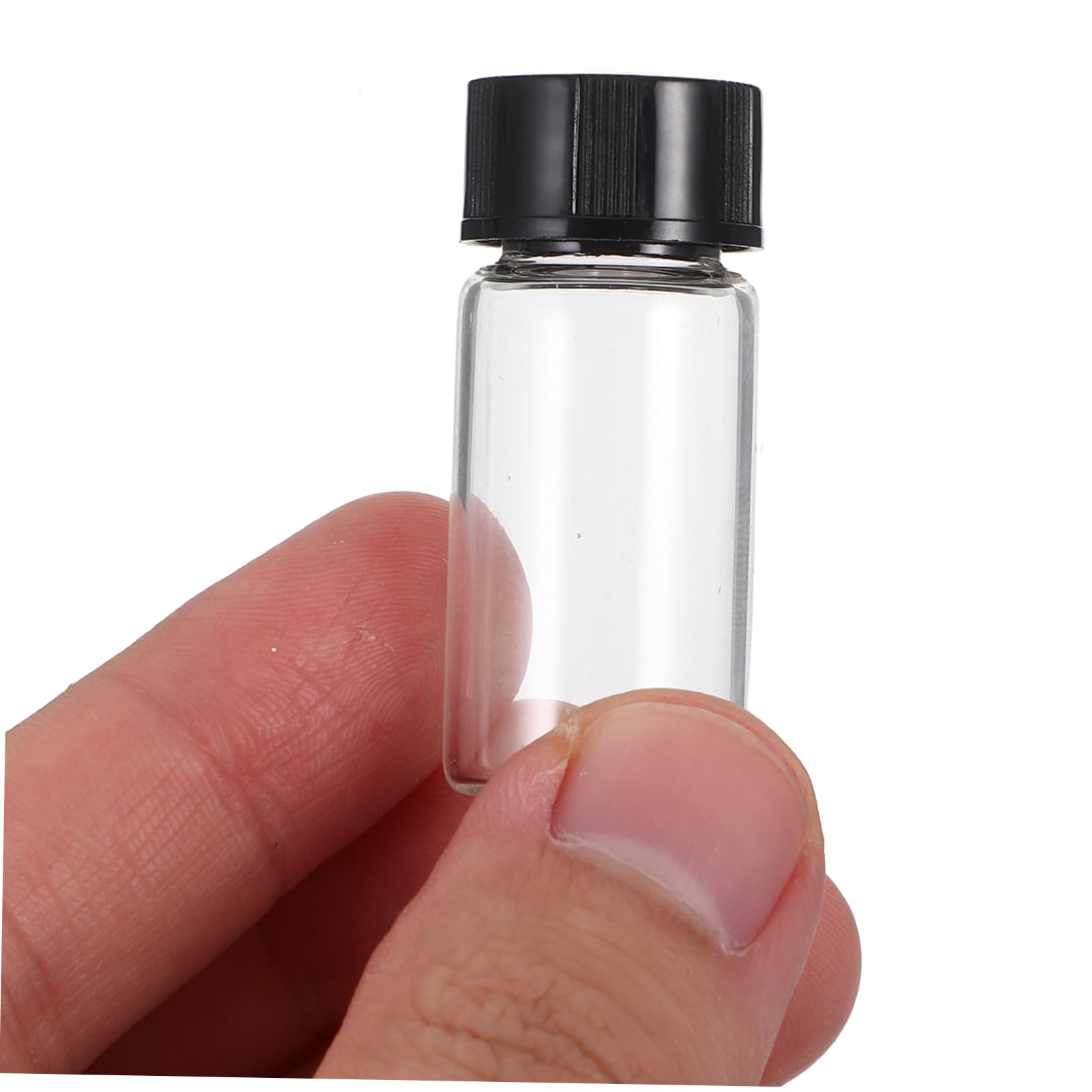 MAGICLULU 100 Pezzi Bottiglie di Vetro da 5ml con Tappi, Flaconi Campione Trasparenti con Fondo Piatto in Vetro, Facile da Riempire e Tenuta per Laboratorio