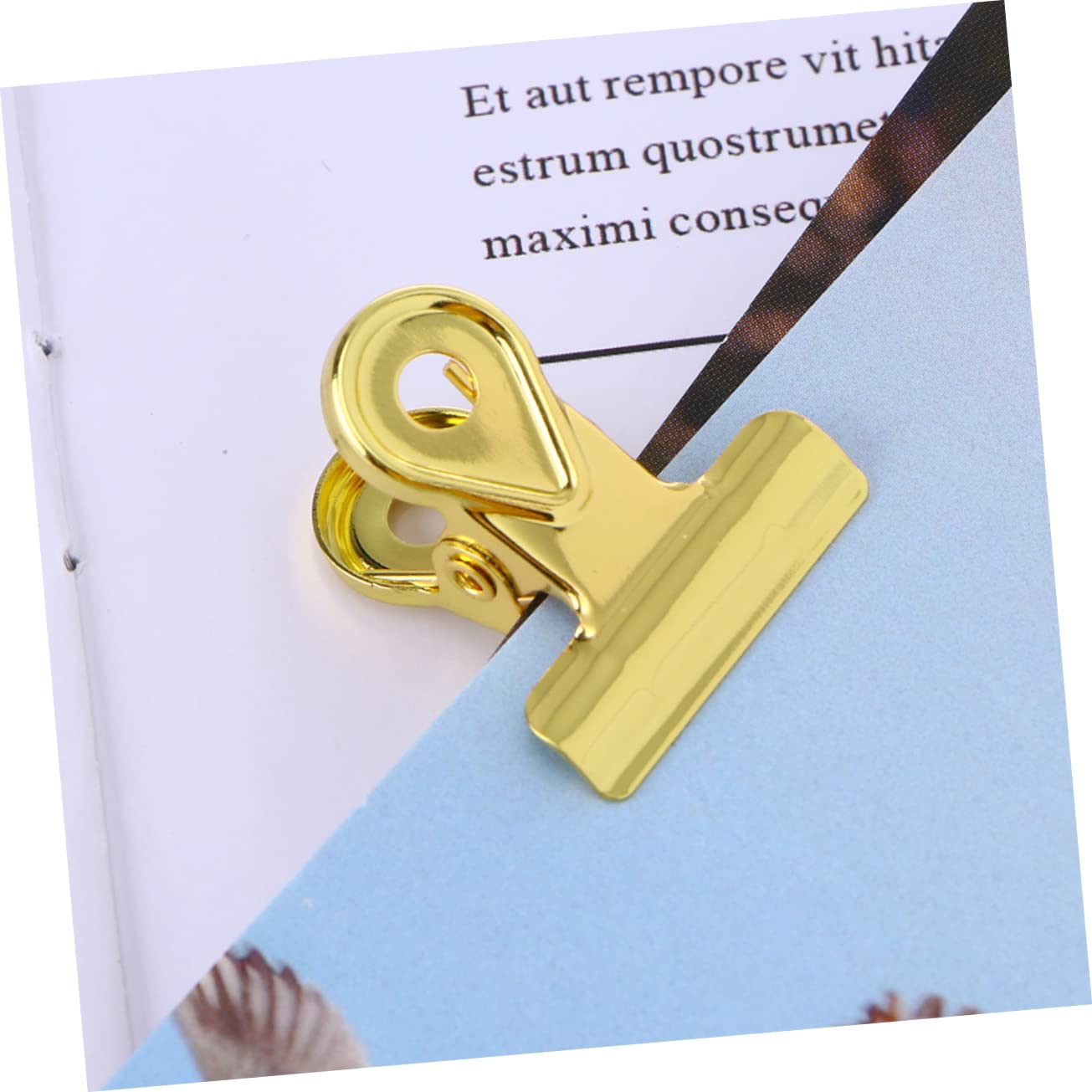 Operitacx 30pezzi Clip Metalliche Placcate Clip Per Carta Con Molla Resistente Per Ufficio Casa e Organizzazione Documenti