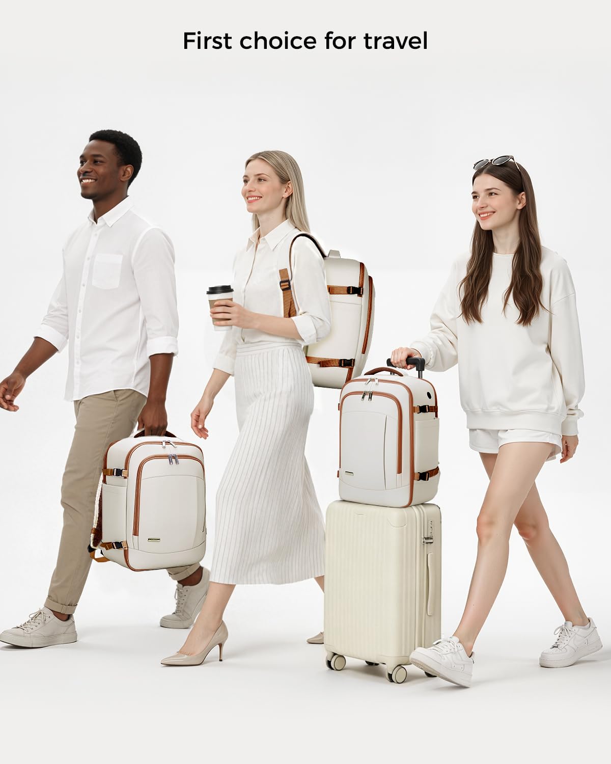 Sac à Dos Voyage Cabine Ryanair 40x30x20, Sac à Dos 40x20x25 Ordinateur Portable 14 Pouces pour Homme Femme avec 6 Sacs d'Organisation