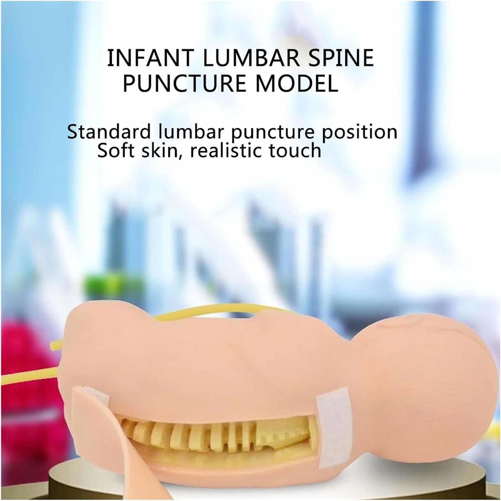Modello per Puntura Lombare Neonatale, Simulatore Didattico per Laddestramento alla Puntura Lombare, Modello di Simulazione 1:1 per La Valutazione E Laddestramento, per Medici, Infermieri,