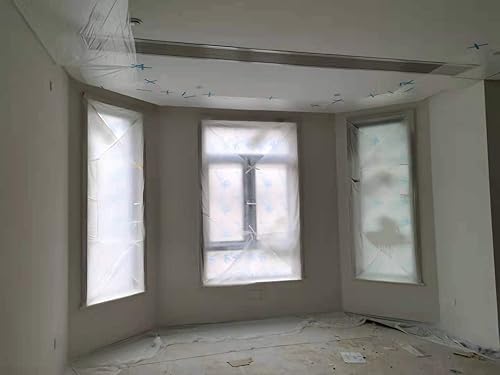 Miniatura 7 de Película adhesiva precintada y cinta adhesiva en una cinta de plástico y rollo de cortinas de plástico (paquete de 20, cada rollo de 22 pulgadas de