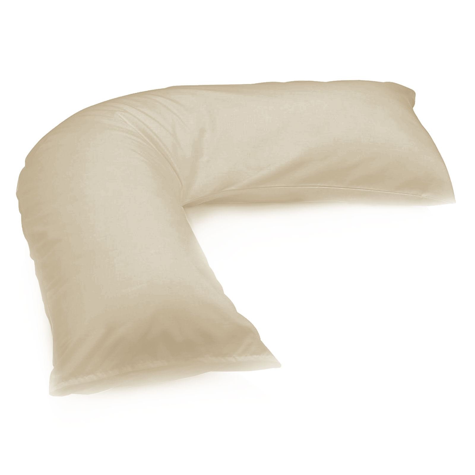 EGYPTO Orthopaedic V Shaped Pillow Nursing Pregnancy Back Support Cases (Beige)