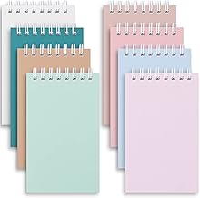 Ddaowanx Small Notebooks,3x5 Pocket Spiral Notepads With Lined Pages - The Perfect Little Mini Notebook to Stay Organized and Boost Productivity at Work or School (8, Cute Colors)