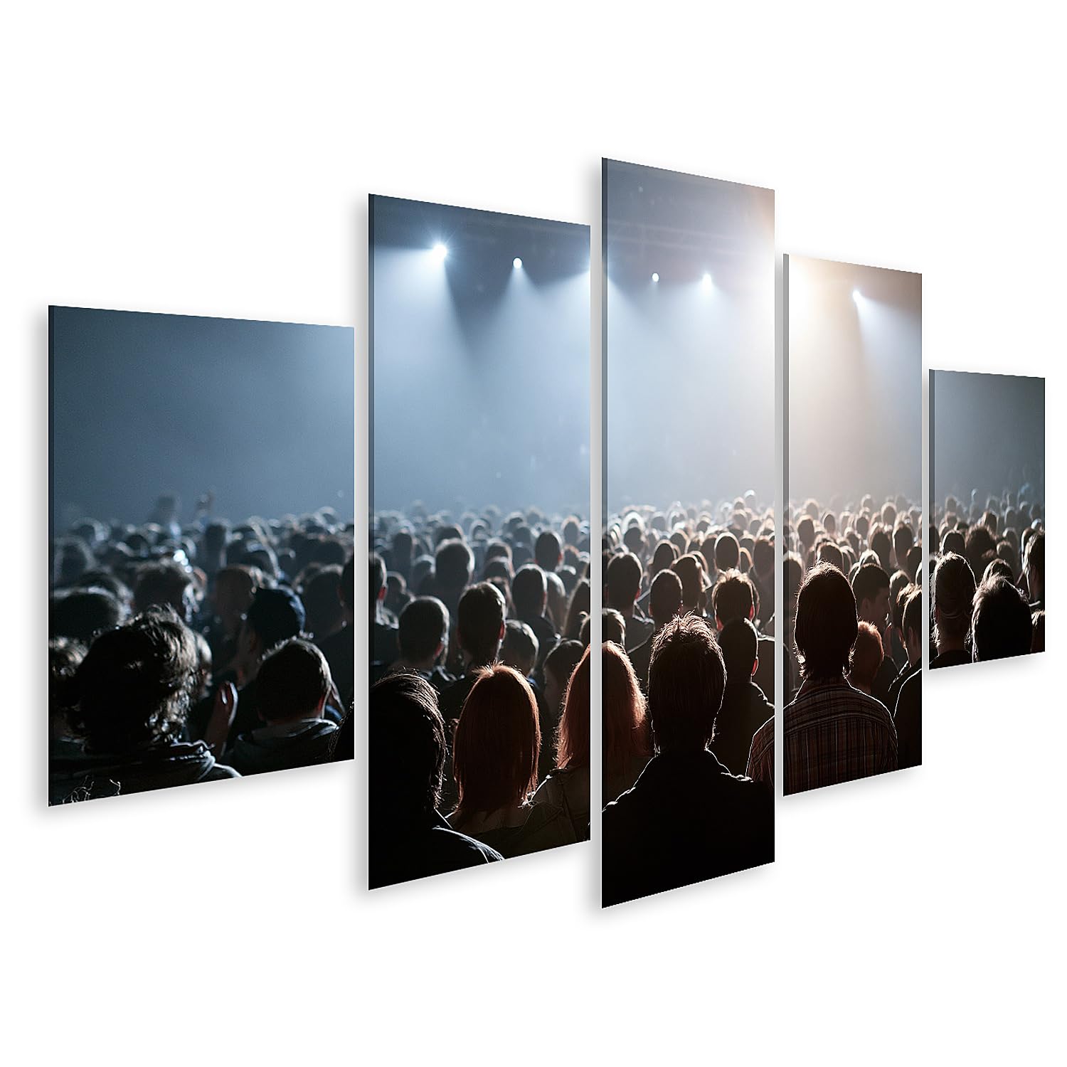 islandburner Bild auf Leinwand Fesselndes Konzert-Erlebnis Wandbild Wohnzimmer Für Musikfans - 5-teilig