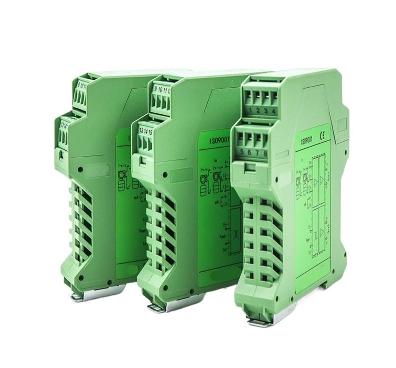 KSZHZYMGX 1pcs 4-20ma to 0-10v 0-5v converter 1 in 1 out 2 in 2 out channels analog signal isolator(24V_0-20MA_IN0-5VDC)