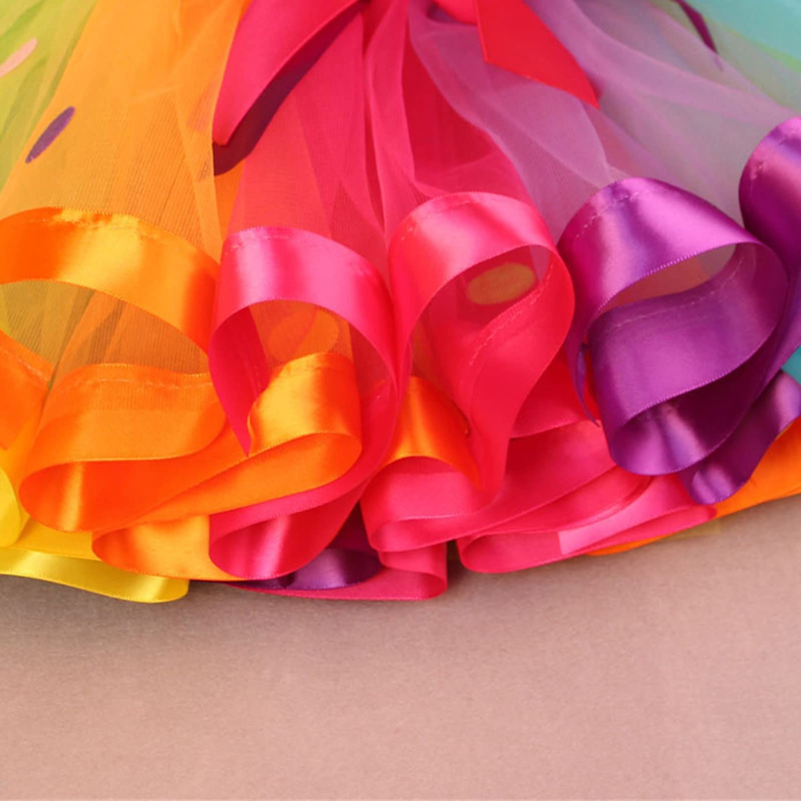 Faldas de ballet para niños, disfraz de fiesta, arcoíris, tul, falda de baile