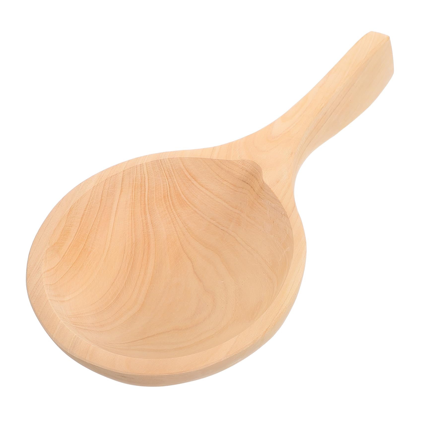 Cucharón de Madera para Agua y Arroz, Diseño Único Beige | Uso en Cocina y Cantina, Acabado Artesanal, Formato Práctico y Ergonómico