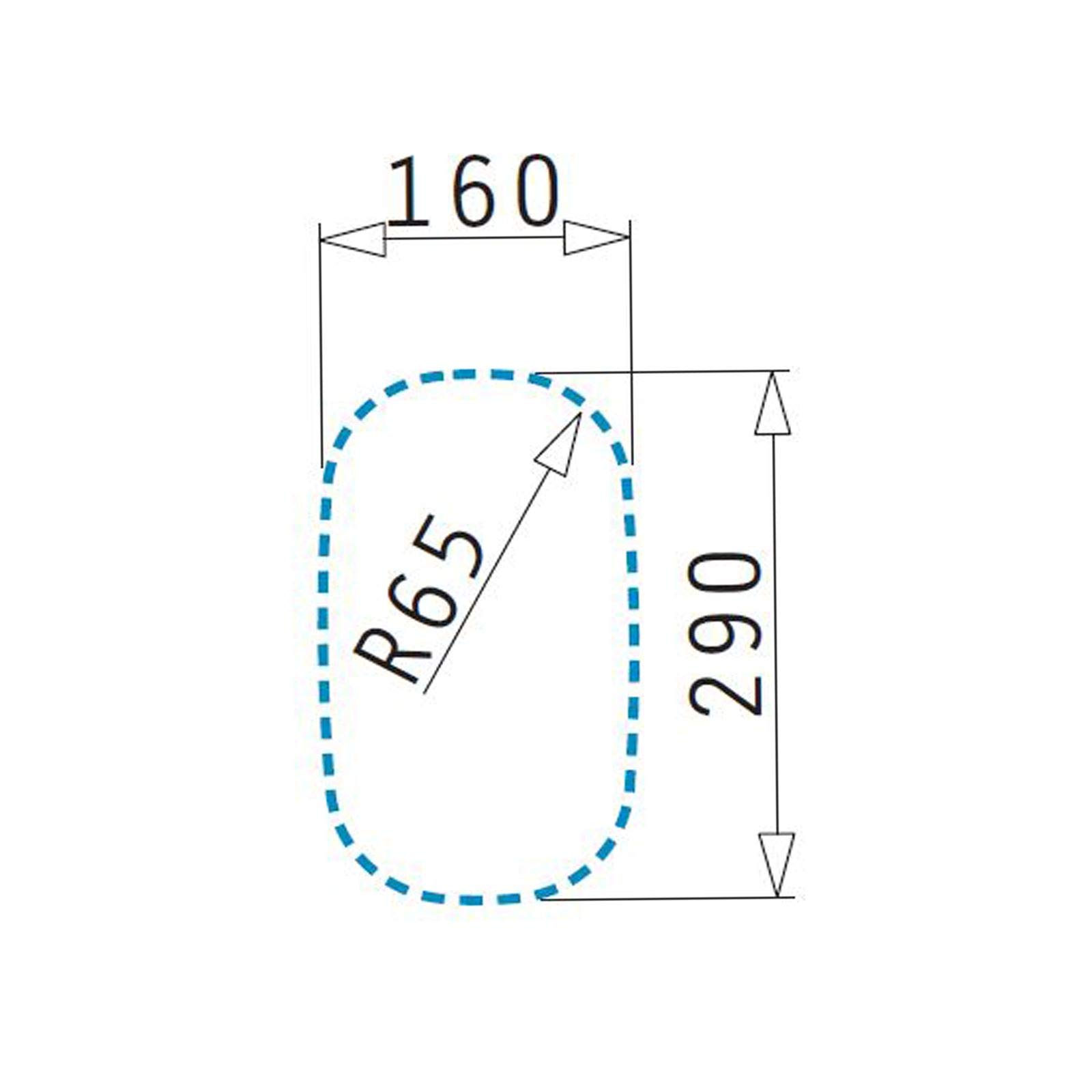 Pyramis schmales Edelstahl Unterbaubecken 18 cm 1 Becken für Unterschrankbreite 30 cm