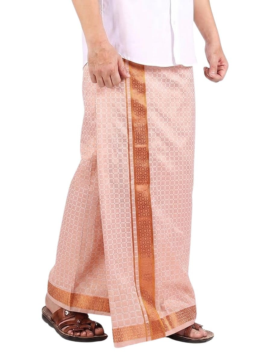 tharunsha elite Men's Single Tissue Dhoti -2 Mtrs, Set of 1-picture-19