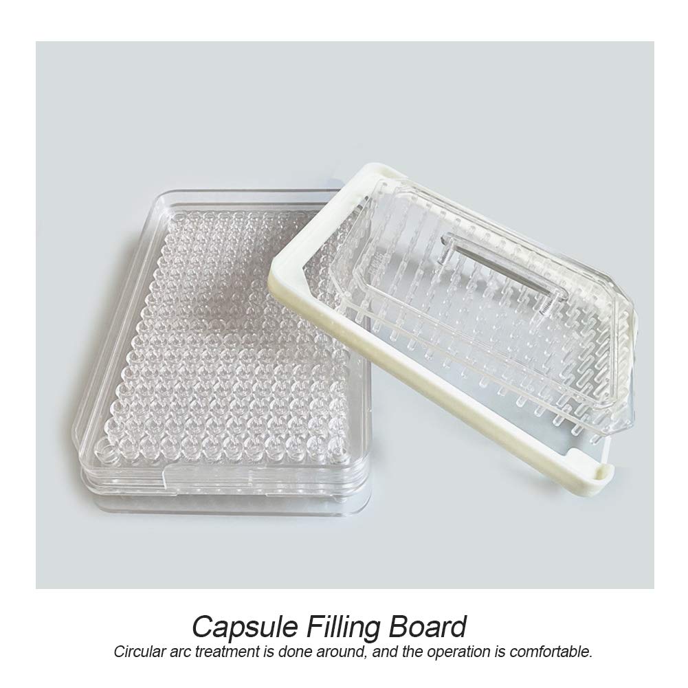 Machine de remplissage de capsule 0#, plaque de remplissage pharmaceutique semi-automatique de panneau de remplissage de poudre de 200 trous - acrylique