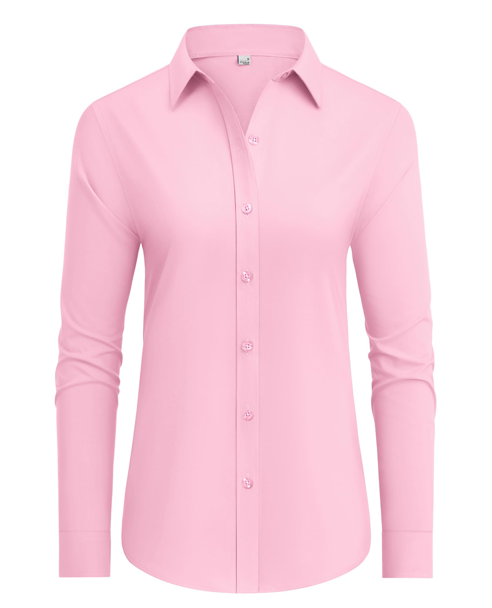 siliteelon Button Down Shirts Dress Shirts for Women Long Sleeve Womens Work Shirts Regular Fit Cotton Dress Shirts