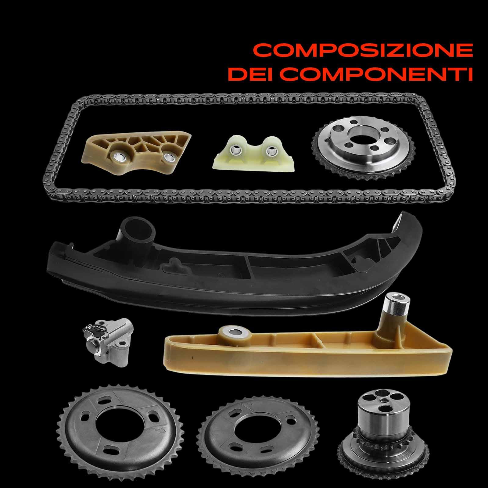 Frankberg Kit catena di distribuzione 1704089 | Compatibile con: Pianale/telaio Transit FF FM FN, Autobus Transit V363 FAD FBD, Transit Box FA, Transit V363 Box FCD FDD