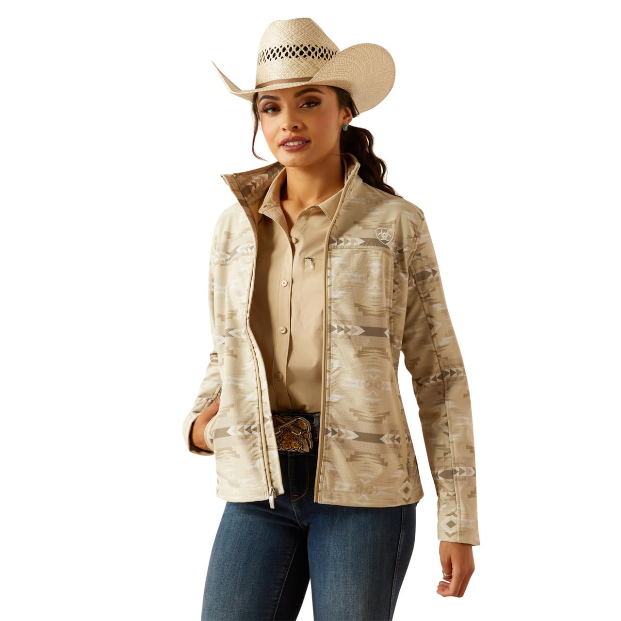 Ariat Women's New Team Softshell Jacket – Wind and Water Resistant Jacket