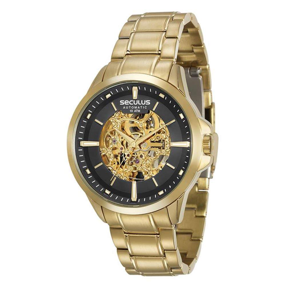 Relógio Seculus Masculino Esqueleto Automático 20552GPSVDA1
