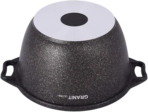 Miniatura 8 de Olla de aluminio con tapa de vidrio "Granit ultra" Olla de cocina (4.2 cuartos de galón))