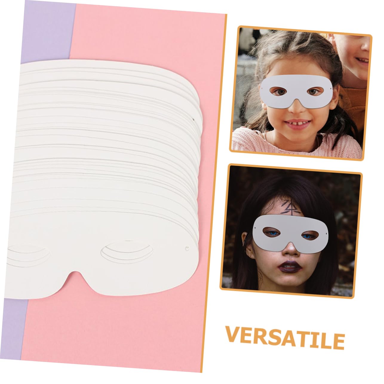 VICASKY Maschere Maschere Leggere 80 Bianche Fai da Te per Bambini di Carta e o Feste di Carnevale Adulti per Attività Interattive Eventi Speciali