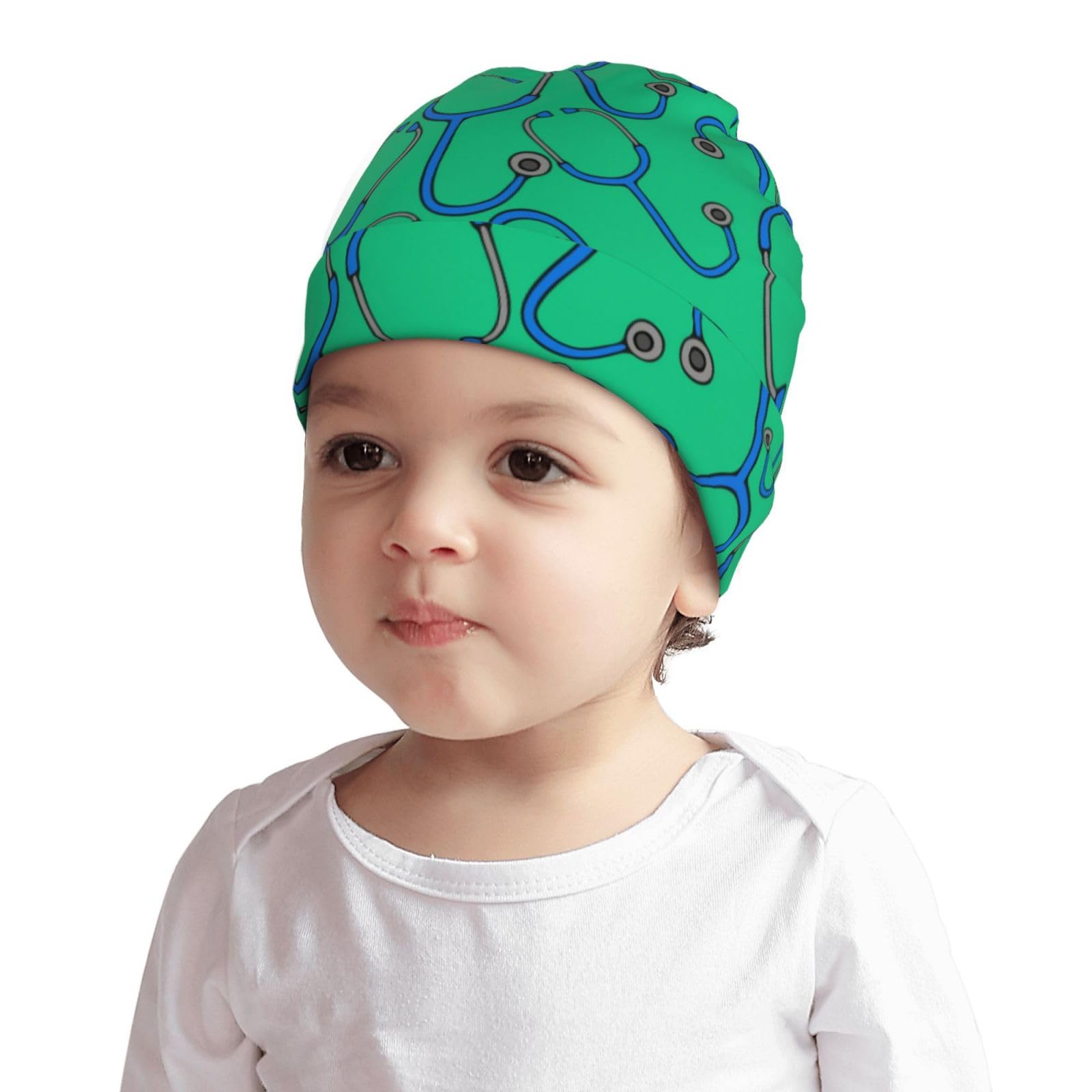Rqzwdq Nurse Medical Theme Kids Beanie Hats Warm Knit Beanie Cap Skull Caps Gifts Decor for Boys Girls White