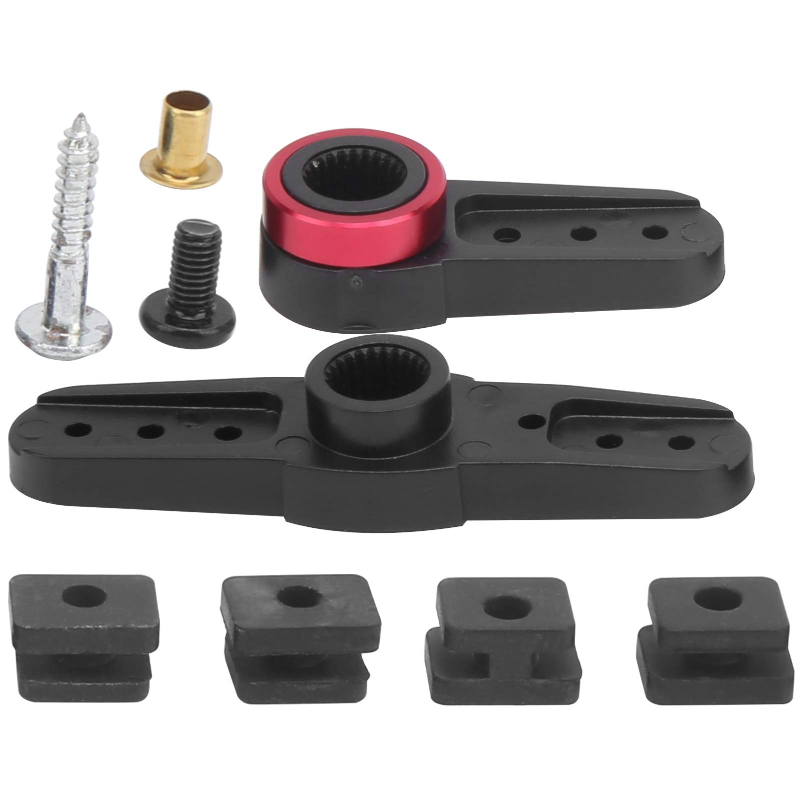 L - 12HV 12KG Set di servi digitali, servo RC ad alta coppia per auto RC 1/10, alloggiamento in metallo CNC con ingranaggi in titanio, include bracci del servo e accessori di