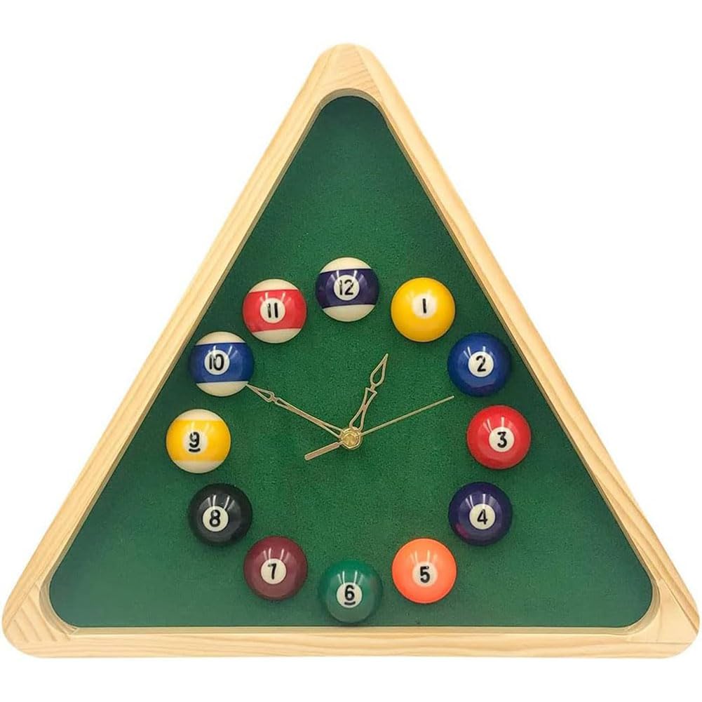 Reloj de madera maciza de billar estilo moderno de alta gama para decoracion de salon