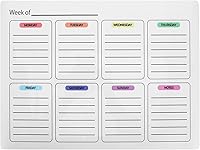 Vista 1 de BETOOKY White Board Weekly Planner Adhesive Sticker - Weekly Calendar for Refrigerator - Dry Erase Fridge Calendar - Organizes Week Schedules Chores