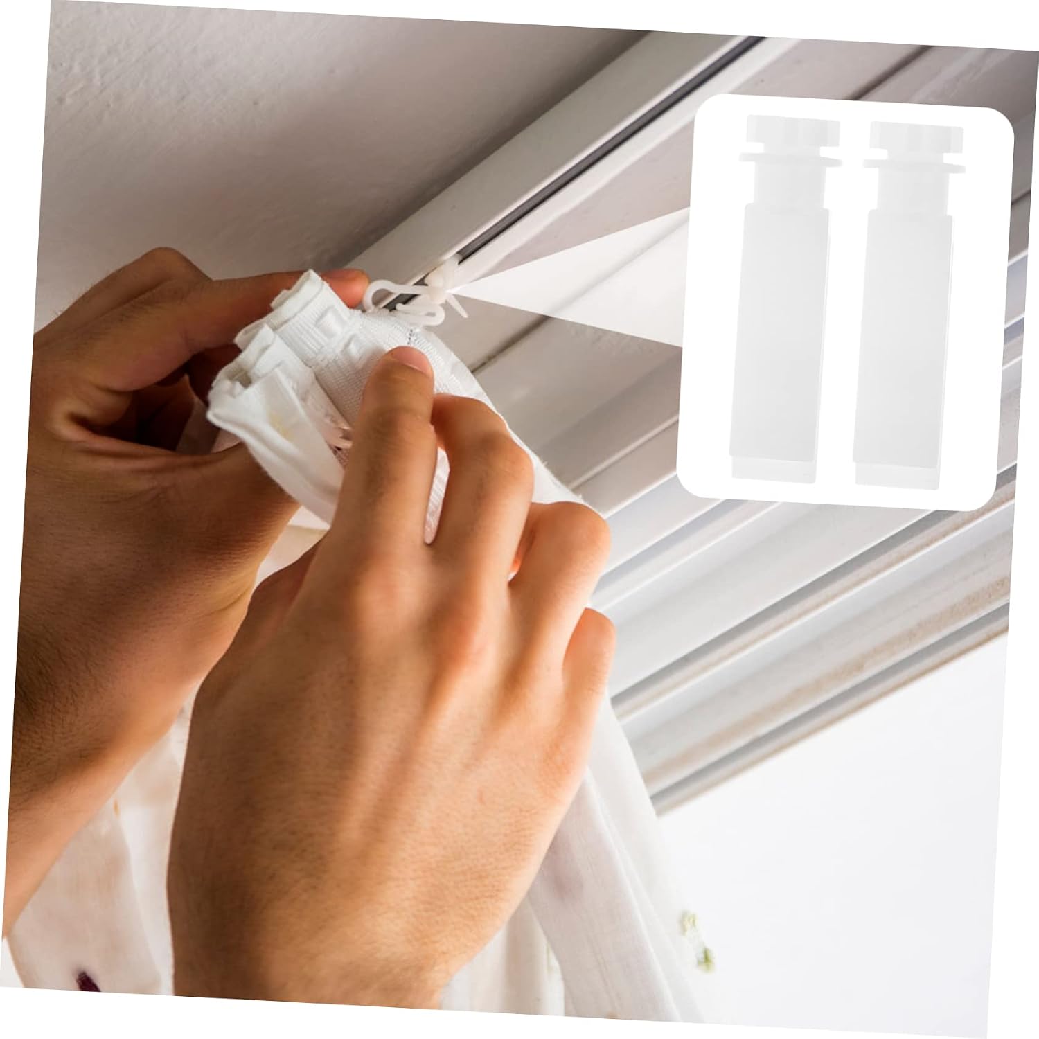 Amosfun 18sets Vertical Blinds Carrier Stems Blinds Repair Accessories Minimalist Design for Home Decor