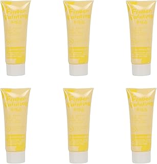 vreplrse Kit de pintura para dedos de bebé con recubrimiento de agua en polvo, seguro e inodoro, para huellas de perros y gatos, tinta de seguridad de PVC, amarillo