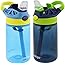 Contigo Kids Autospout Gizmo Water Bottles, 14oz (Nautical Blue/Navy Blue) - 2 Pack