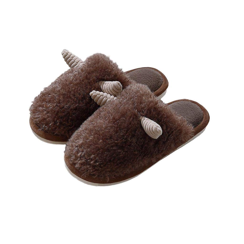 Chaussons en coton Y&W marron taille 40-41 pour homme et femme