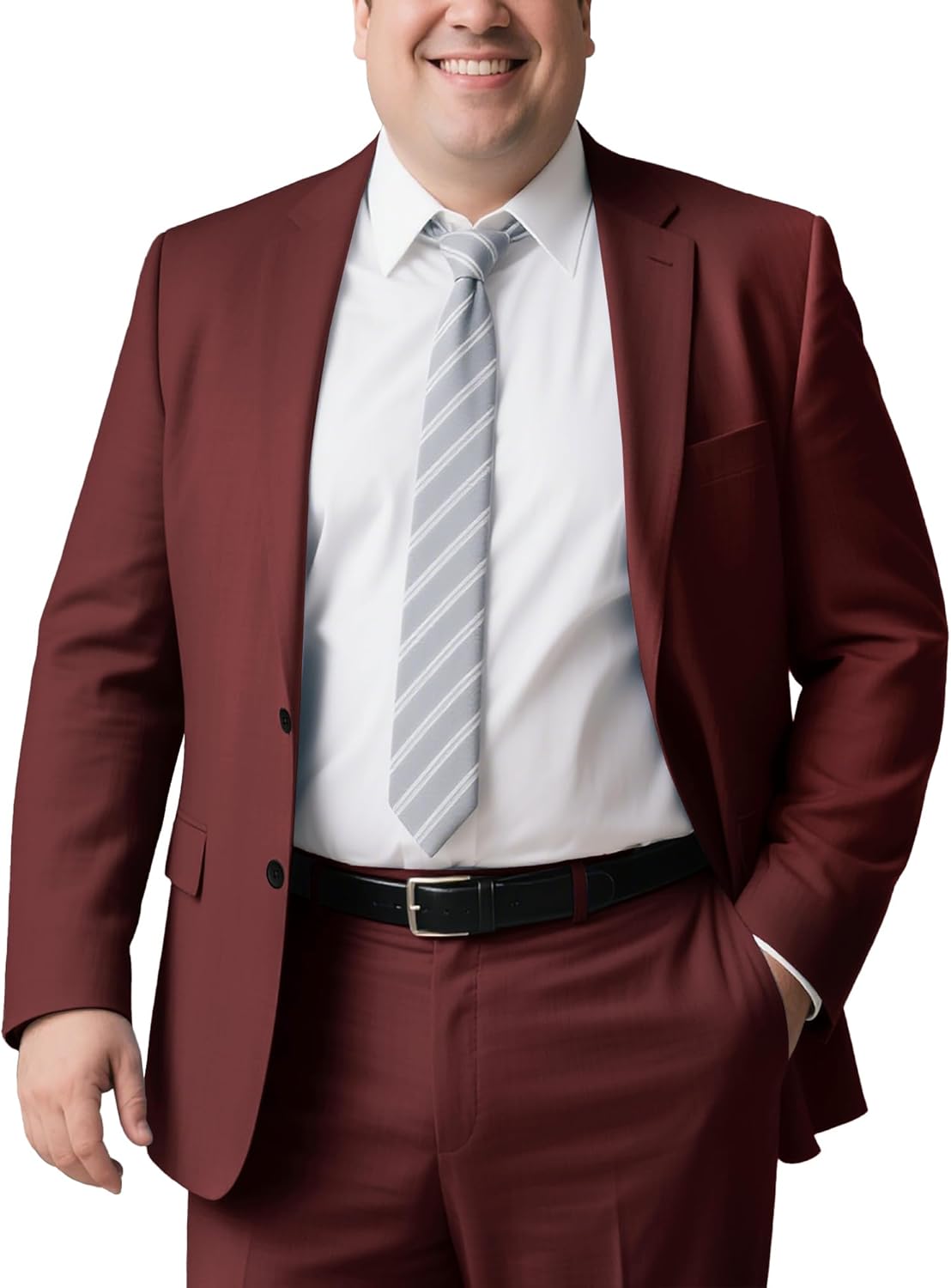 GATMSTZ Men's Big and Tall Sport Coat Blazer - Classic Fit 2 Button Linen Blend Suit Jacket, Sizes up to 66L, Multiple Colors
