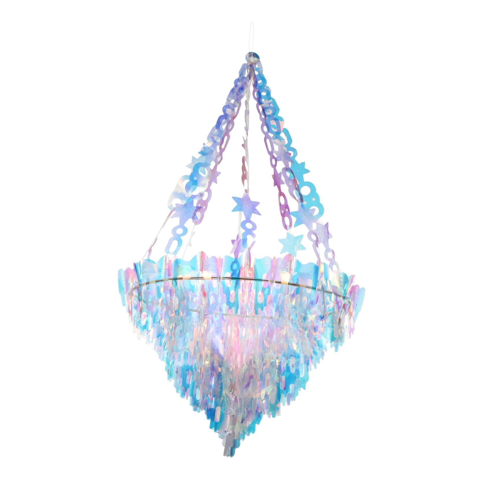 ERINGOGO 1pc Chandelier Crystal Pendant Decorative Party Adorn Christmas Party Hanging Decoration Christmas Party Backdrop Neon Color Pendant Star Decor Decorations Neon Color Film Modeling, Silver