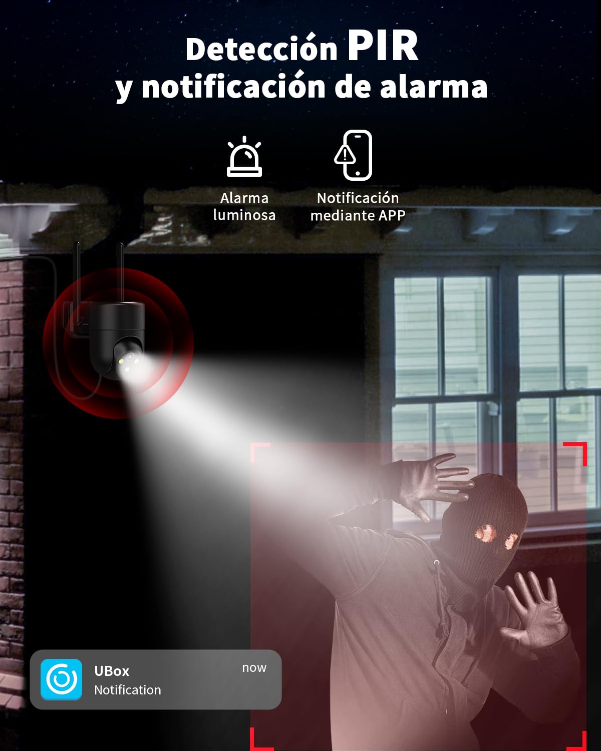 4G LTE Cámara Vigilancia Exterior con Tarjeta SIM, 24/7 Cámara con SIM y Visión Nocturna en Color 2K, Detección Humana con IA, PTZ 360°, Audio Bidireccional