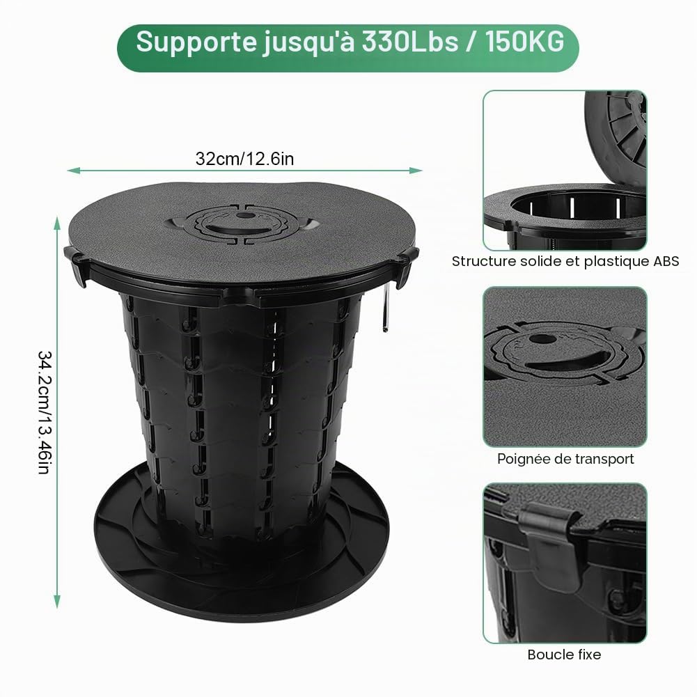 Ejoyous Toilettes de Camping, Toilettes de Camping Pliables, Toilettes Sèches, Toilettes Mobiles Réglables en Hauteur, Toilettes de Camping pour Bateau, Voyages en Voiture, Plage,
