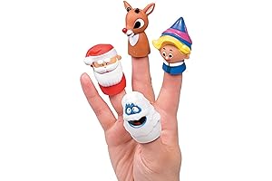 Rudolph the Red-Nosed Reindeer Finger Puppets: Santa, Hermey, Bumble
