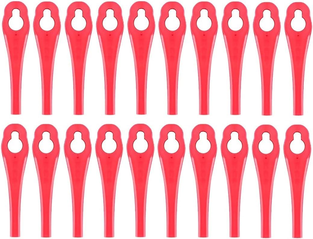 100Pcs Lame di Ricambio Tagliaerba compatibili per Parkside PRTA 20 Li A1 Coltelli di Rricambio Plastica tagliabordi