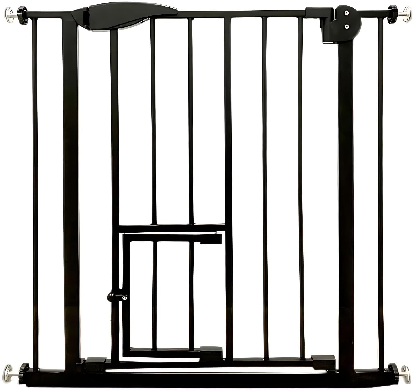 Baby Gate Pet Barrier Stair gate with Cat Flap Guard Door, Easy Installation 75x82cm, Zanbeel