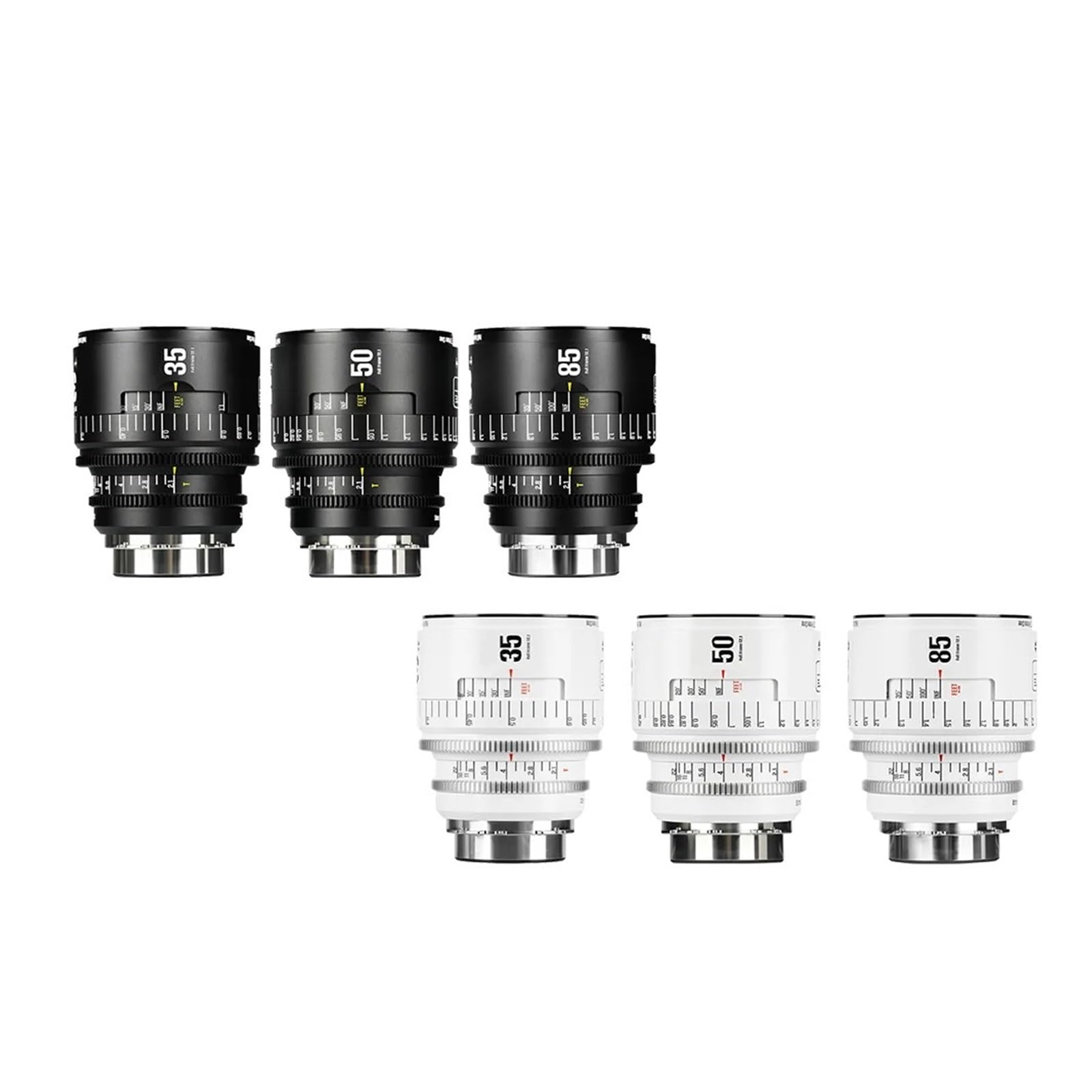 Obiettivo cinematografico T2.1 da 35 mm | 16mm 24mm 50mm 85mm 105mm 135mm, T2.4 T2.5, serie Prime Cine, compatibile con innesto PL EF(24mm T2.1,WHITE_EF)
