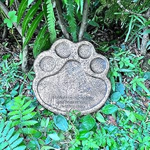 Garden Stepping Stone Paw of Dog Cat Pet Memorial Stones Loss of Pet Gift  75 L X 75 W X 06 D  Cucciolini Doodles Garden stepping stone paw of dog cat pet memorial stones loss of pet gift  7 5 l x 7 5 w x 0 6 d   cucciolini doodles