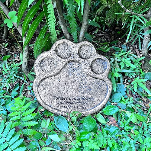 Garden Stepping Stone Paw of Dog Cat Pet Memorial Stones Loss of Pet Gift  75 L X 75 W X 06 D  Cucciolini Doodles Garden stepping stone paw of dog cat pet memorial stones loss of pet gift  7 5 l x 7 5 w x 0 6 d   cucciolini doodles