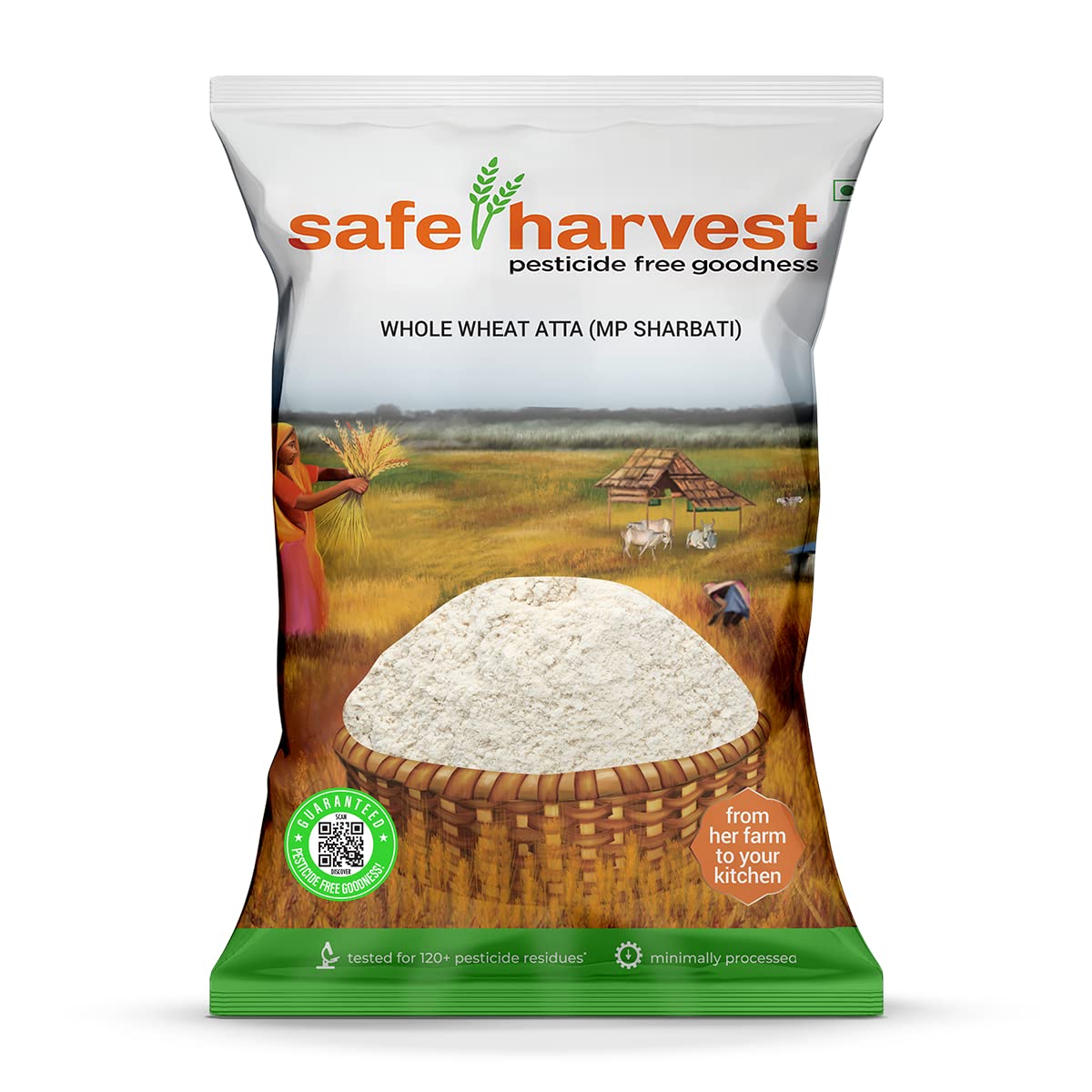 Safe Harvest Whole Wheat Atta 5kg