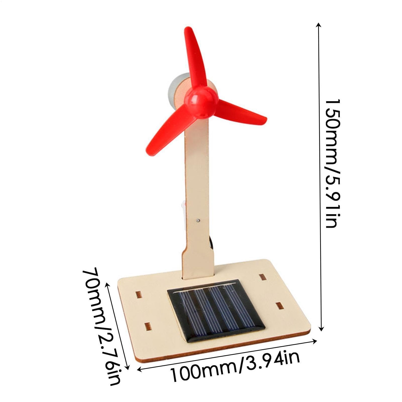 Modelo De Molino De Viento Solar: Giratorio Compacto De Bricolaje, Demostración De Energía Solar, Objeto De Aprendizaje, Educación para Niños, Molinete Decorativo, Diseño De Granja En Casa | U