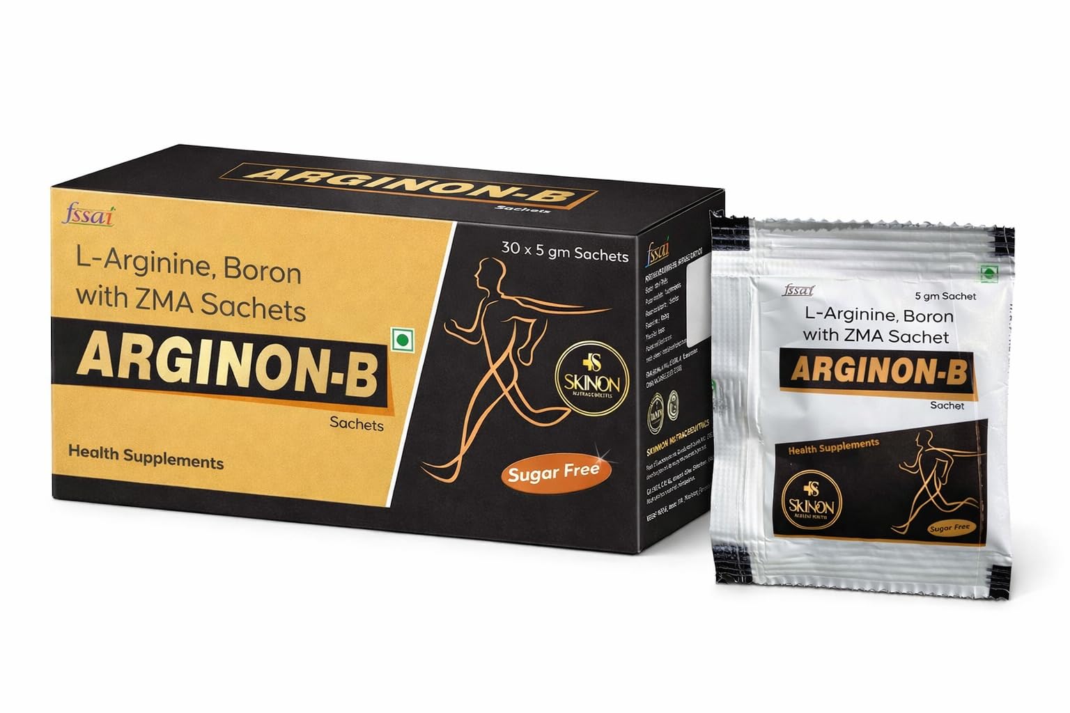 SKINON ARGNON-B L-Arginine, Boron with ZMA Sachets | Sugar Free Health Supplement | 30 x 5g Sachets | Energy, Strength & Performance Support-image-23
