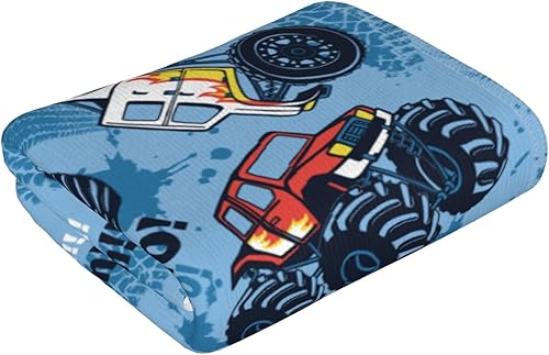Miniatura 7 de Perinsto Monster Truck Cars - Toalla de mano decorativa para la punta de los dedos, color azul, multiusos para baño, cocina, gimnasio y spa, 27.5 x