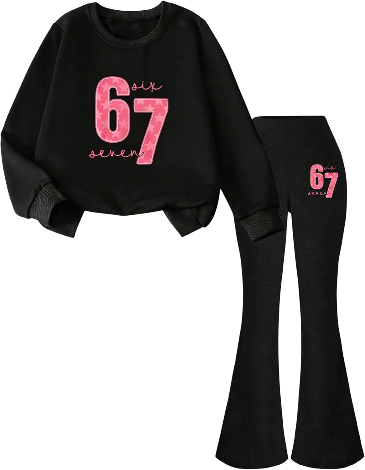 Teen Girls Clothes 2 Piece Spring Outfits Set Tie Dye Print Sweatshirt Flare Pants Set for 7-14T