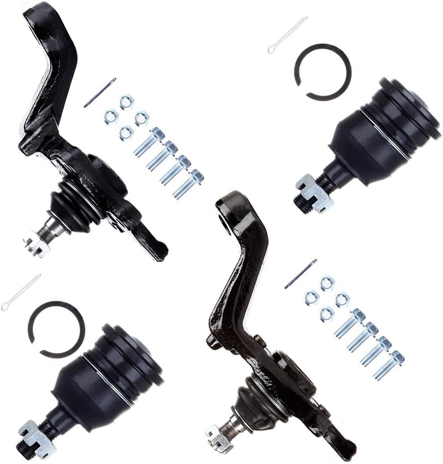 SCITOO 4-PC SET Suspension Kit for 1995-2004 For Toyota For Tacoma - Front Lower Ball Joint Front Upper Ball Joint