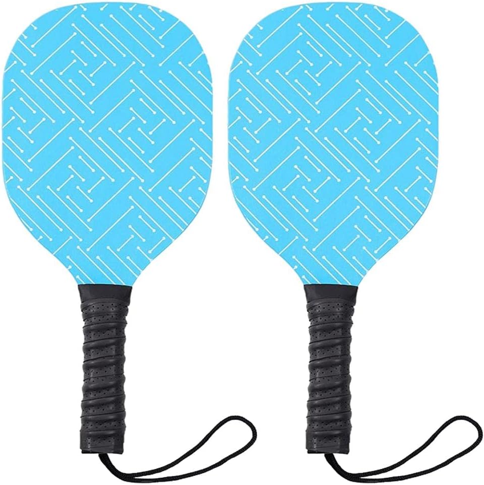 Set with Rackets Carry Wooden Paddle Kit with Anti Slip Grip and Lightweight Build Suitable for Beginners Family