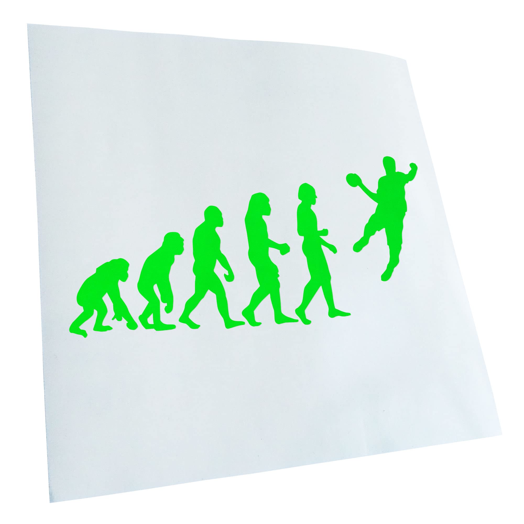 Kiwistar - Car Sticker - Neon Green - 40 x 18 cm Evolution Handballer - Rear Window Car Sticker Weatherproof for Car Truck Moped Truck - Sticker Exterior Self-Adhesive Tuning Accessories for Window