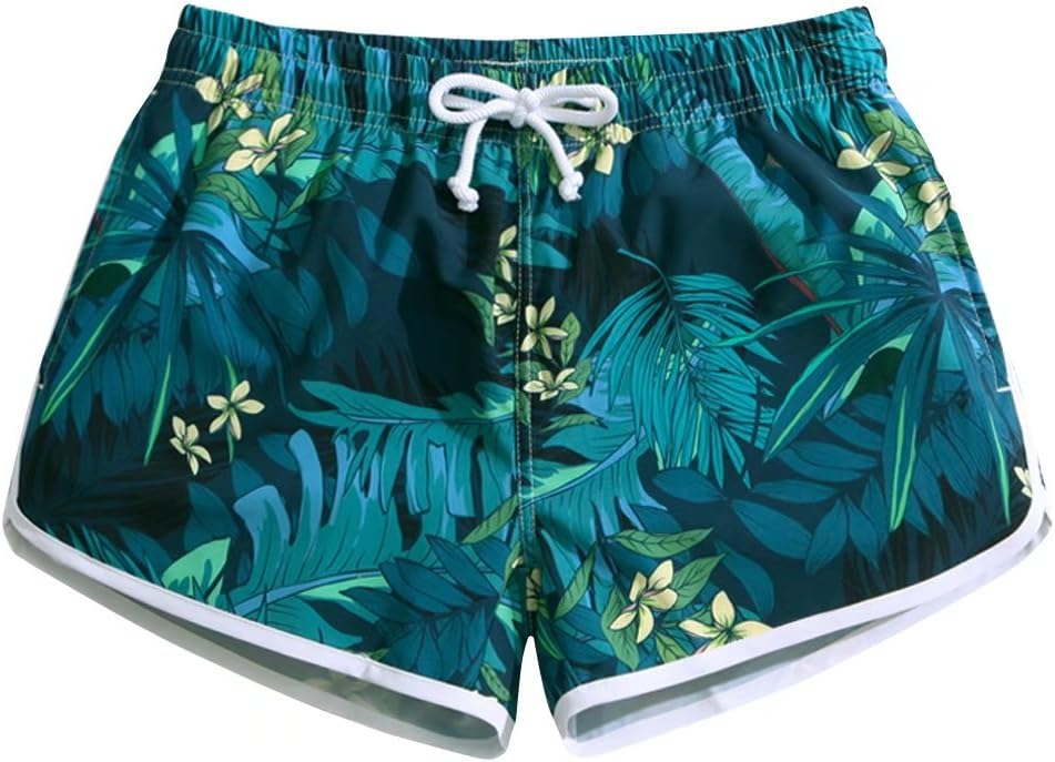 Women's Quick Dry Tropical Rain Forest Beach Shorts Casual Stylish Printing Board shorts