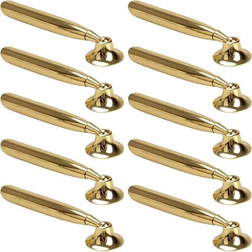 NUANNUAN 10 piezas de lápiz giratorio de escritorio soporte giratorio base de embudo de lápiz dorado, juego organizador de bolígrafos de metal para
