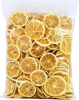 Mkostlich Dried Lemon Slices 100g Bulk - Natural Dehydrated Citrus for Cocktails, Tea, Baking Garnish | No Sugar, No Additives
