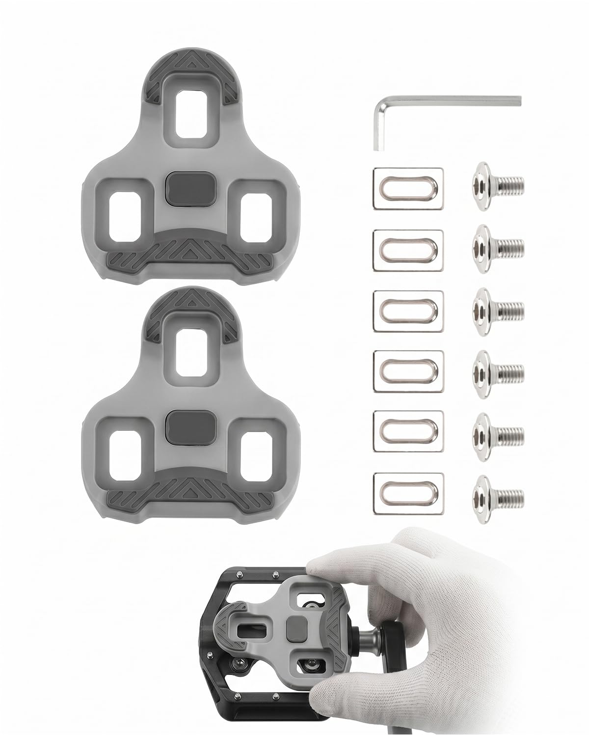 Cales De Vélo Flottantes À 9 Degrés Pour Chaussures De Vélo Intérieur Cales De Vélo Flottantes À 9 Degrés Pour Chaussures De Vélo Intérieur